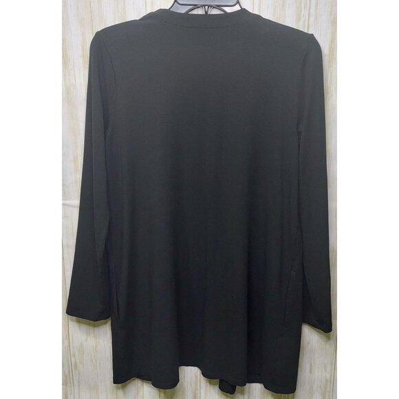 J. Jill Wearever Collection Women's XS Black Cardigan With Pockets Single Button - Picture 8 of 12